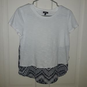 Aztec and white shirt